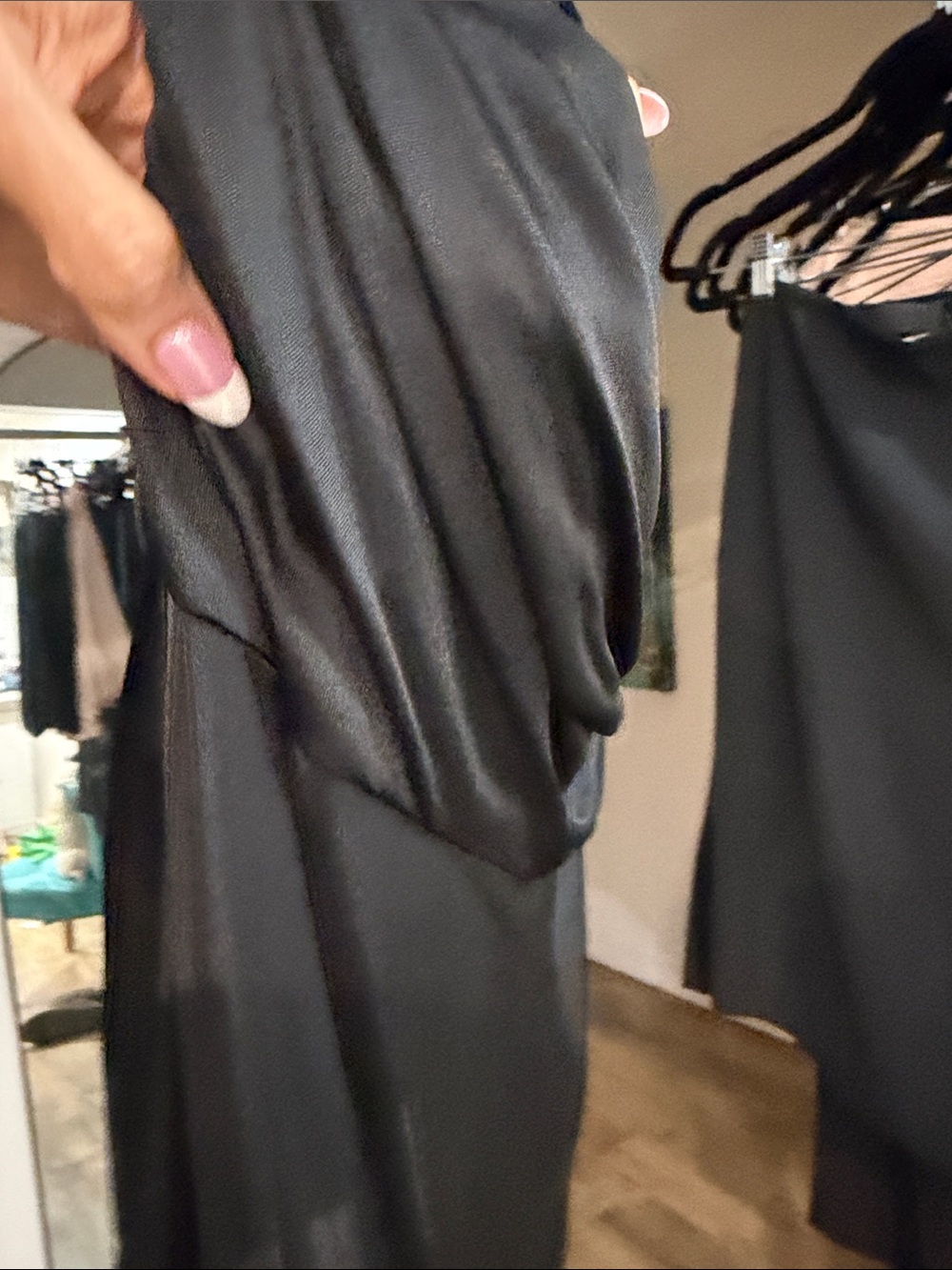 Catherine Malandrino Black Draped Cowl Camisole - Picture 8 of 11